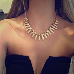 Gold statement necklace